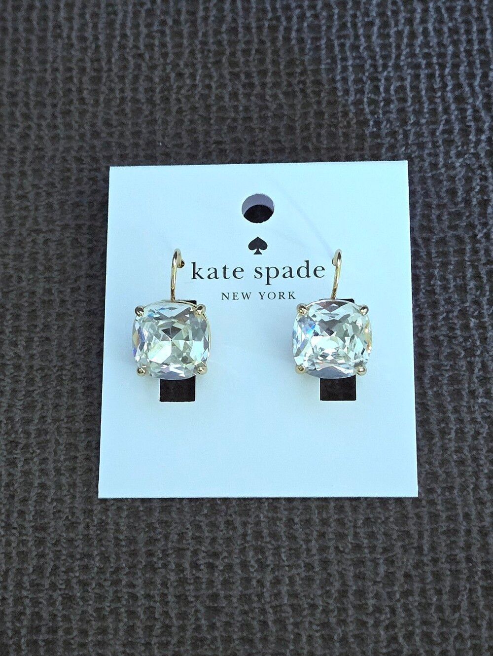 Kate Spade♠️ Clear Faceted Crystal💎 Cushion Earrings